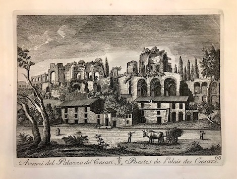 Parboni Achille (1783-1841) Avanzi del Palazzo de' Cesari 1830 ca. Roma